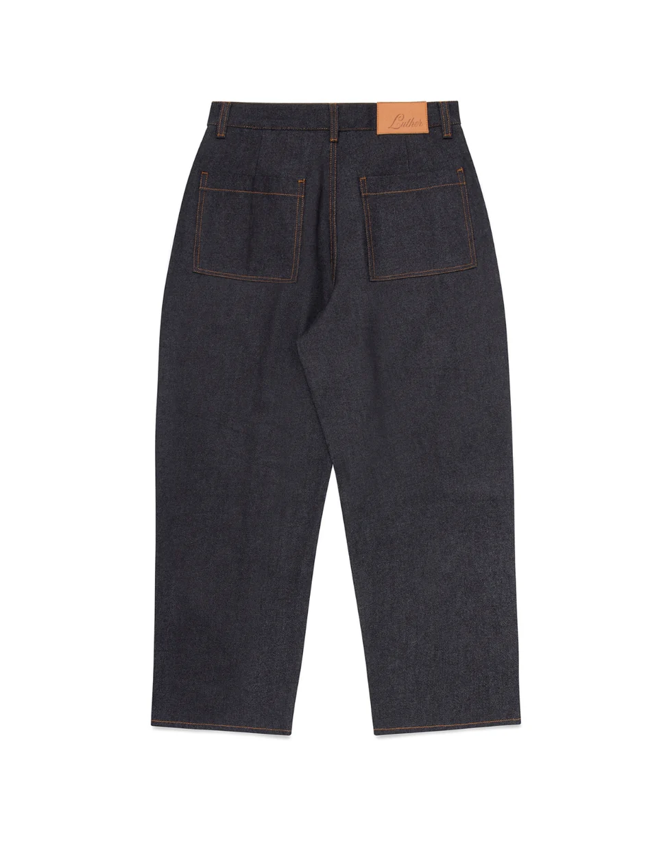 Luther Melbourne Baggy Raw Denim Blue Black | Upto 30% Off