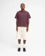 Luther Melbourne Cropped Basic T Shirt Burgundy (1)