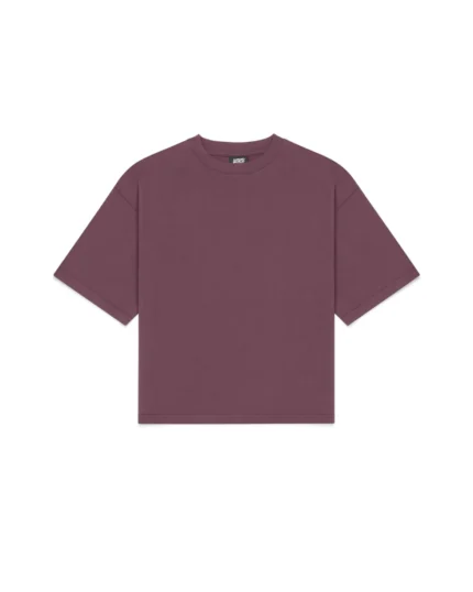 Luther Melbourne Cropped Basic T Shirt Burgundy (3)