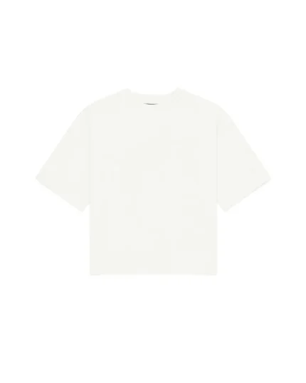 Luther Melbourne Cropped Basic T Shirt Off White (3)