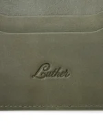 Luther Melbourne Suede Card Holder Olive (1)