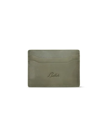Luther Melbourne Suede Card Holder Olive (4)