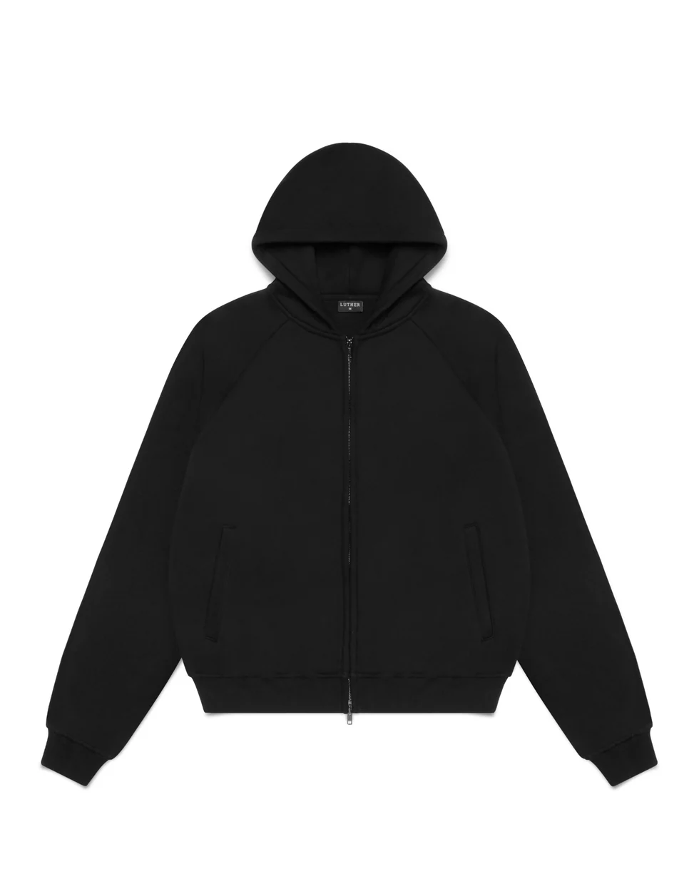 Luther Melbourne Zip Up Hoodie Black (3) Luther Melbourne Zip Up Hoodie Black (3)