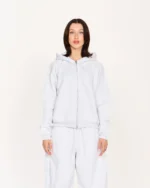 Luther Melbourne Zip Up Hoodie Marle White (3)