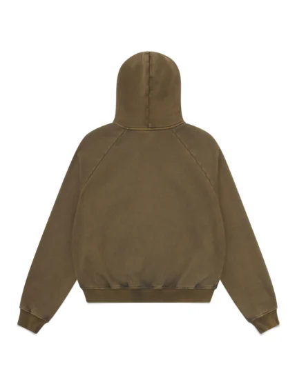 Luther Melbourne Zip Up Hoodie Washed Olive (2)